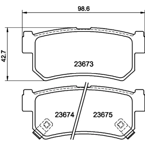 Sada brzdových platničiek kotúčovej brzdy 8DB 355 012-501 /HELLA/ - obr. 3