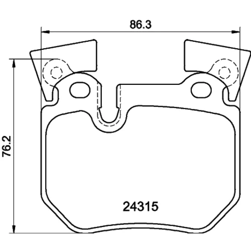Sada brzdových platničiek kotúčovej brzdy 8DB 355 012-551 /HELLA/ - obr. 2