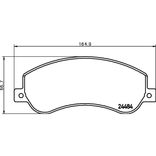 Sada brzdových platničiek kotúčovej brzdy 8DB 355 012-761 /HELLA/ - obr. 3