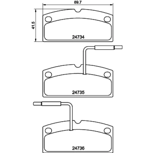 Sada brzdových platničiek kotúčovej brzdy 8DB 355 014-181 /HELLA/ - obr. 3