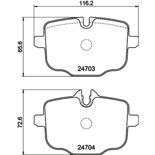 Sada brzdových platničiek kotúčovej brzdy 8DB 355 014-361 /HELLA/ - obr. 4