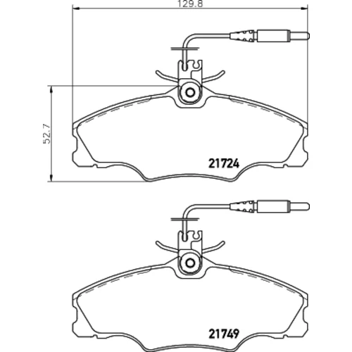 Sada brzdových platničiek kotúčovej brzdy 8DB 355 018-201 /HELLA/ - obr. 3