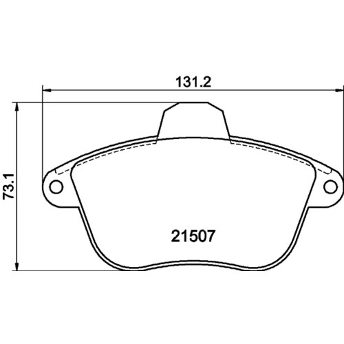 Sada brzdových platničiek kotúčovej brzdy 8DB 355 019-071 /HELLA/ - obr. 3