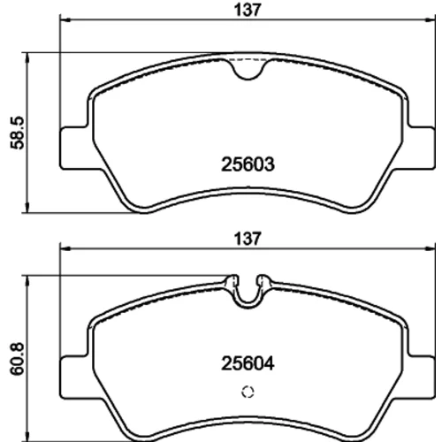 Sada brzdových platničiek kotúčovej brzdy 8DB 355 020-721 /HELLA/ - obr. 3