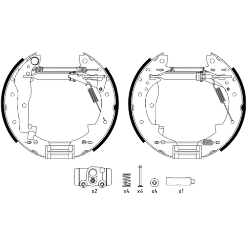 Sada brzdových čeľustí 8DB 355 022-731 /HELLA/ - obr. 2