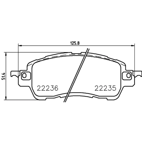Sada brzdových platničiek kotúčovej brzdy 8DB 355 024-721 /HELLA/ - obr. 3