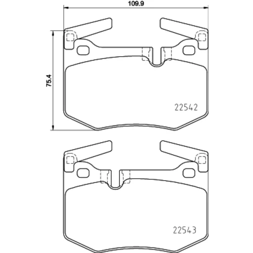Sada brzdových platničiek kotúčovej brzdy 8DB 355 025-611 /HELLA/ - obr. 3