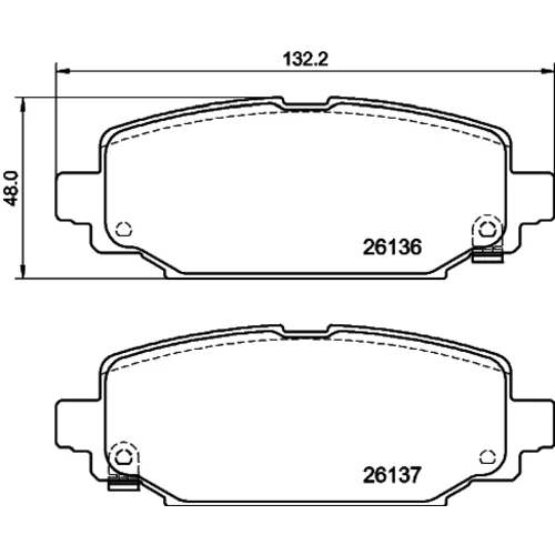 Sada brzdových platničiek kotúčovej brzdy 8DB 355 040-251 /HELLA/ - obr. 3