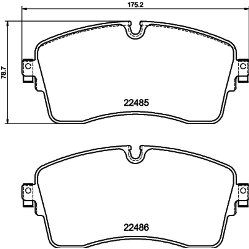Sada brzdových platničiek kotúčovej brzdy 8DB 355 040-361 /HELLA/ - obr. 3