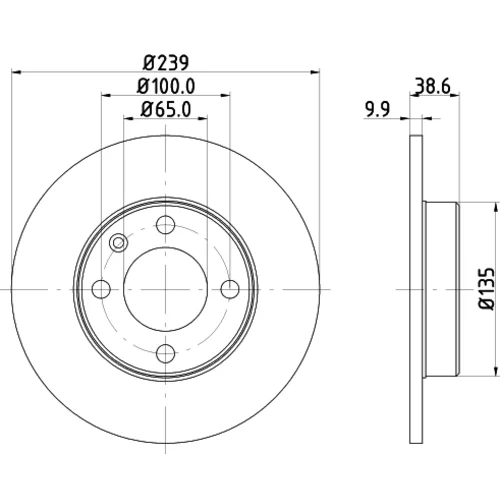 Brzdový kotúč 8DD 355 100-051 /HELLA/ - obr. 3