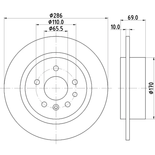 Brzdový kotúč 8DD 355 107-001 /HELLA/ - obr. 3