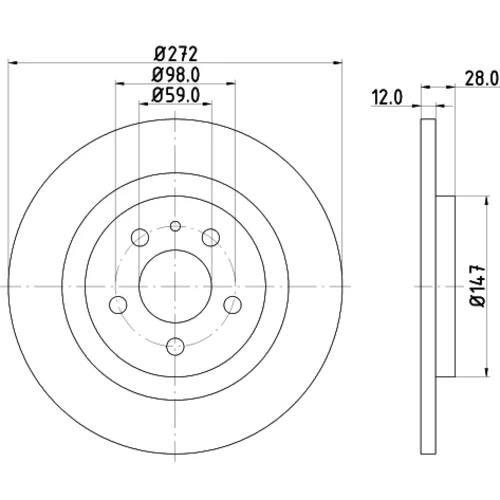Brzdový kotúč 8DD 355 109-151 /HELLA/ - obr. 3