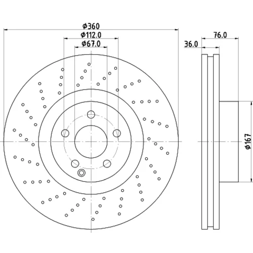 Brzdový kotúč 8DD 355 110-181 /HELLA/ - obr. 3