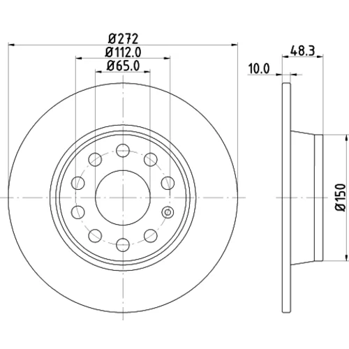 Brzdový kotúč 8DD 355 116-971 /HELLA/ - obr. 3