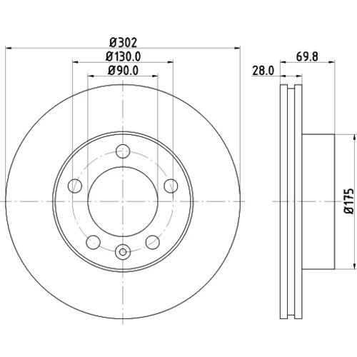 Brzdový kotúč 8DD 355 117-121 /HELLA/ - obr. 3