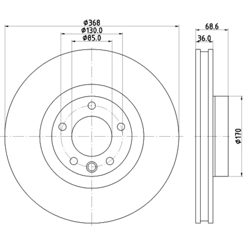 Brzdový kotúč 8DD 355 119-521 /HELLA/ - obr. 3