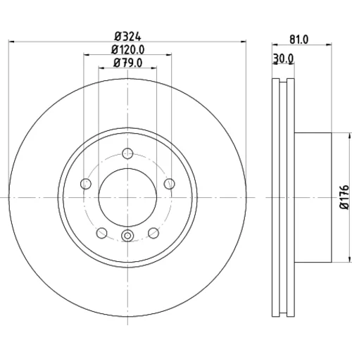 Brzdový kotúč 8DD 355 129-771 /HELLA/ - obr. 3