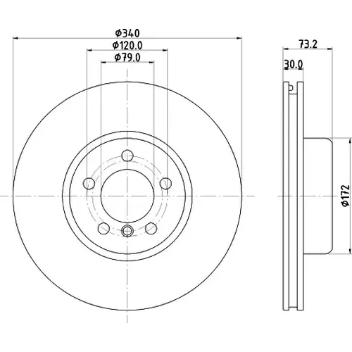 Brzdový kotúč 8DD 355 133-541 /HELLA/ - obr. 3