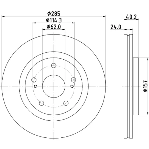 Brzdový kotúč 8DD 355 134-741 /HELLA/ - obr. 3