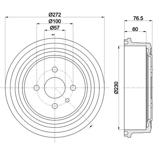 Brzdový bubon 8DT 355 301-191 /HELLA/ - obr. 3