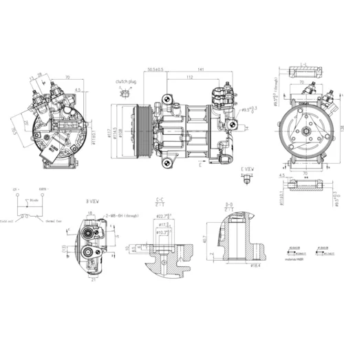 Kompresor klimatizácie 8FK 366 200-921 /HELLA/ - obr. 5