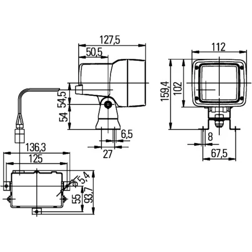 Pracovný svetlomet 1GA 998 534-271 /HELLA/ - obr. 3