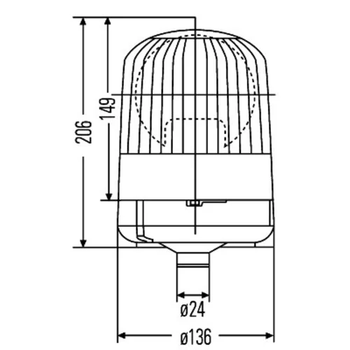 Výstražný otočný maják 2RL 007 553-011 /HELLA/ - obr. 1