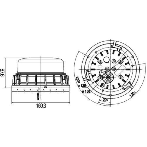 Kontrolka, Poznávacie svetlo 2XD 011 557-011 /HELLA/ - obr. 1