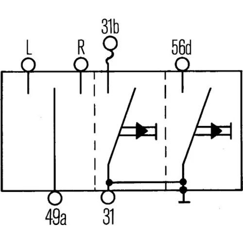 Spínač riadenia 6BA 001 539-007 /HELLA/ - obr. 2