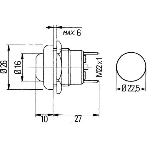 Spínač zapaľovania/štartu 6JF 001 571-131 /HELLA/ - obr. 1