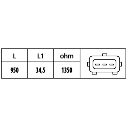 Snímač impulzov kľukového hriadeľa 6PU 009 146-451 /HELLA/ - obr. 1