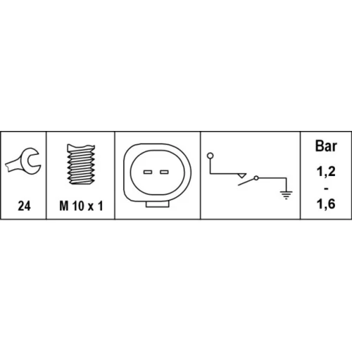 Olejový tlakový spínač 6ZL 008 280-101 /HELLA/ - obr. 1