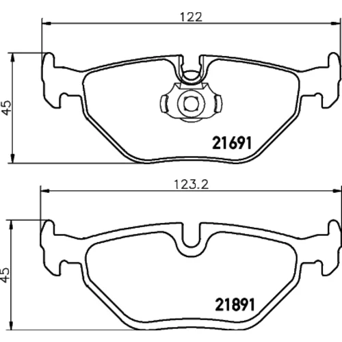 Sada brzdových platničiek kotúčovej brzdy 8DB 355 007-981 /HELLA/ - obr. 3
