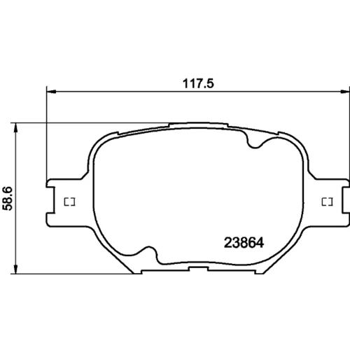 Sada brzdových platničiek kotúčovej brzdy 8DB 355 010-201 /HELLA/ - obr. 3