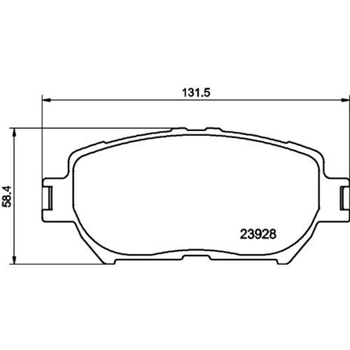 Sada brzdových platničiek kotúčovej brzdy 8DB 355 010-431 /HELLA/ - obr. 3