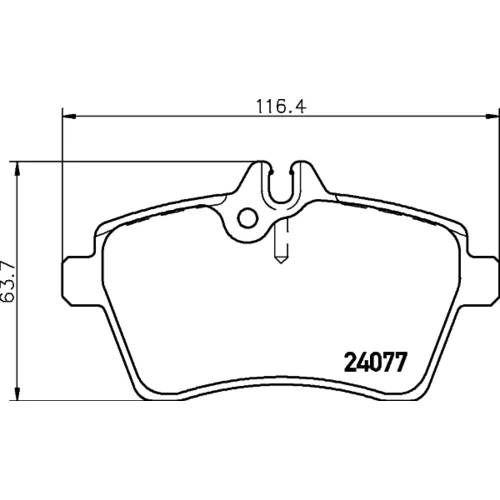 Sada brzdových platničiek kotúčovej brzdy 8DB 355 011-381 /HELLA/ - obr. 3