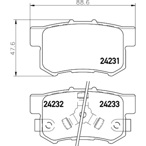 Sada brzdových platničiek kotúčovej brzdy 8DB 355 012-061 /HELLA/ - obr. 3