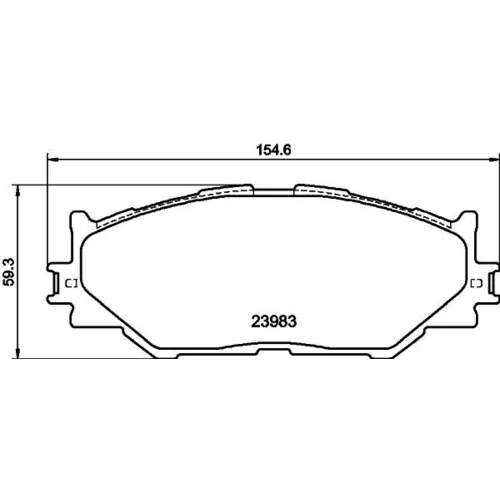 Sada brzdových platničiek kotúčovej brzdy 8DB 355 012-241 /HELLA/ - obr. 2