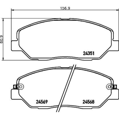 Sada brzdových platničiek kotúčovej brzdy 8DB 355 012-371 /HELLA/ - obr. 3
