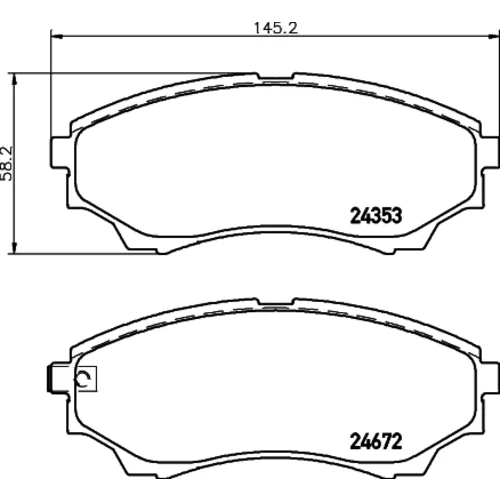 Sada brzdových platničiek kotúčovej brzdy 8DB 355 012-381 /HELLA/ - obr. 3