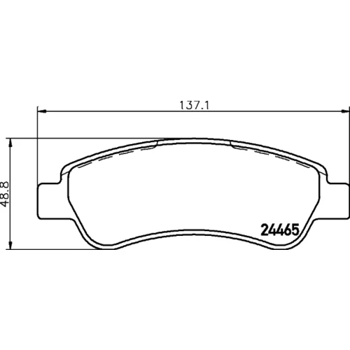 Sada brzdových platničiek kotúčovej brzdy 8DB 355 012-911 /HELLA/ - obr. 3