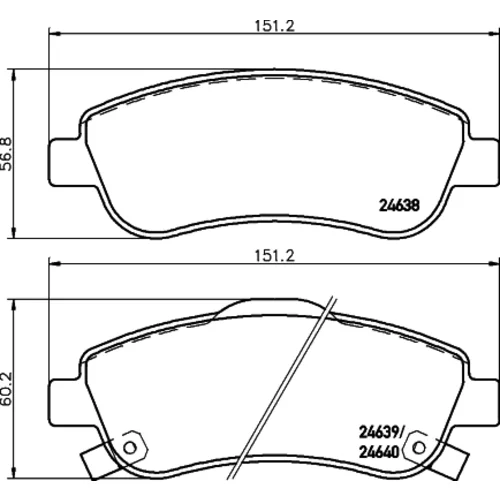 Sada brzdových platničiek kotúčovej brzdy 8DB 355 013-611 /HELLA/ - obr. 3