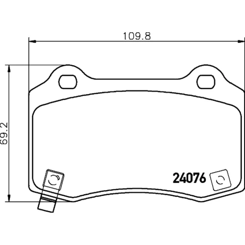 Sada brzdových platničiek kotúčovej brzdy 8DB 355 014-211 /HELLA/ - obr. 3