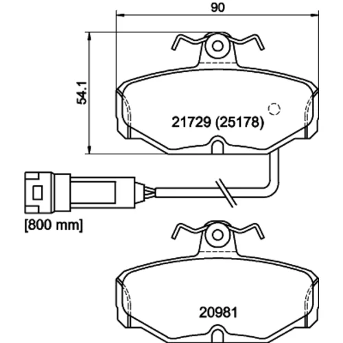 Sada brzdových platničiek kotúčovej brzdy 8DB 355 017-631 /HELLA/ - obr. 3