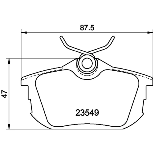 Sada brzdových platničiek kotúčovej brzdy 8DB 355 018-271 /HELLA/ - obr. 3