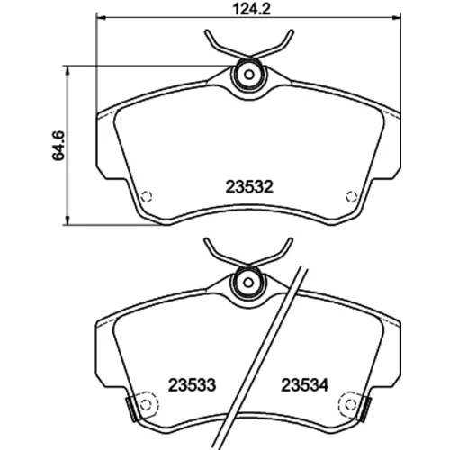 Sada brzdových platničiek kotúčovej brzdy 8DB 355 018-651 /HELLA/ - obr. 3