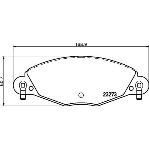 Sada brzdových platničiek kotúčovej brzdy 8DB 355 019-421 /HELLA/ - obr. 3