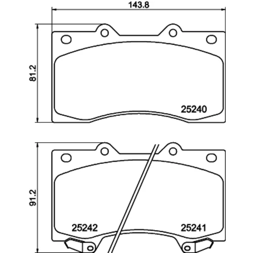 Sada brzdových platničiek kotúčovej brzdy 8DB 355 019-531 /HELLA/ - obr. 3
