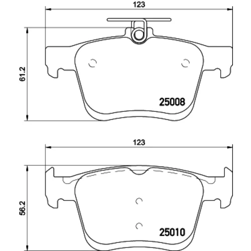 Sada brzdových platničiek kotúčovej brzdy 8DB 355 020-271 /HELLA/ - obr. 3