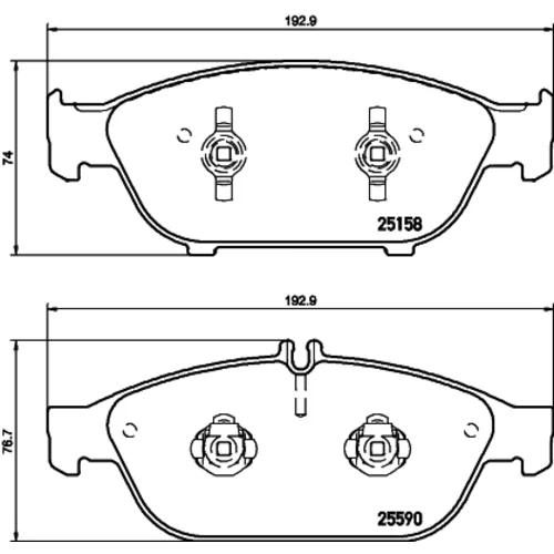 Sada brzdových platničiek kotúčovej brzdy 8DB 355 020-681 /HELLA/ - obr. 3